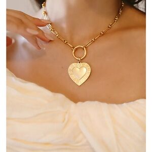 Brinker + Eliza Gold Heart Pendant Necklace